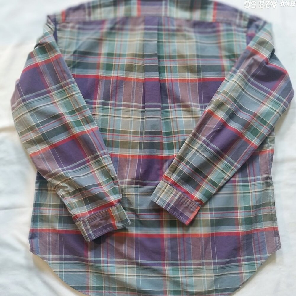 Ralph Lauren Mens Plaid Classic Fit Long Sleeve Shirt XL Preppy Classic - Picture 4 of 7